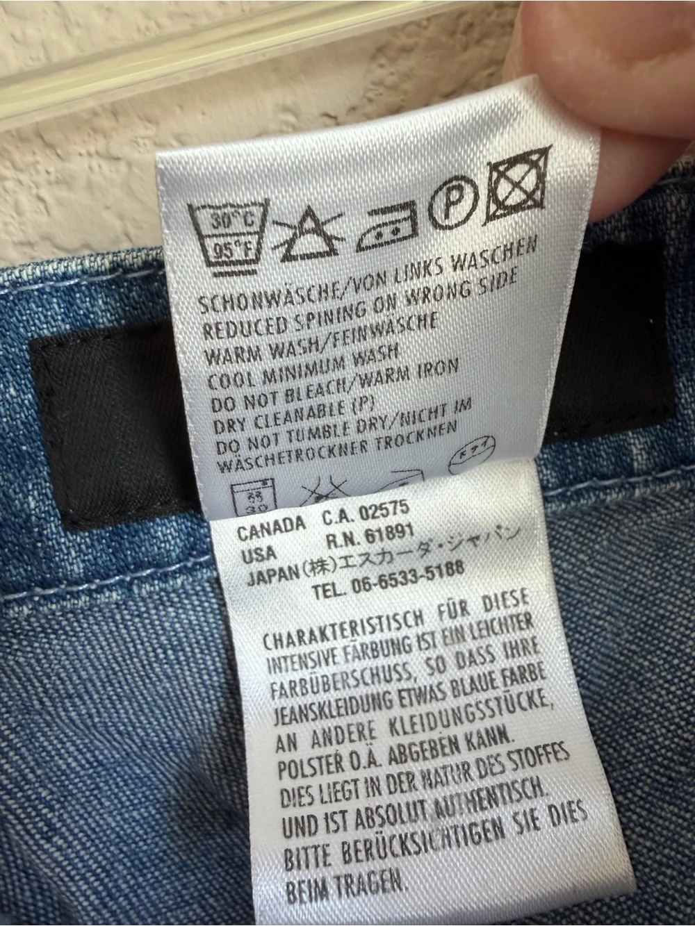 Escada Blue Denim Straight Jeans 36 US 6 Pink Leather Heart Patch Bow Ankle - Picture 4 of 14
